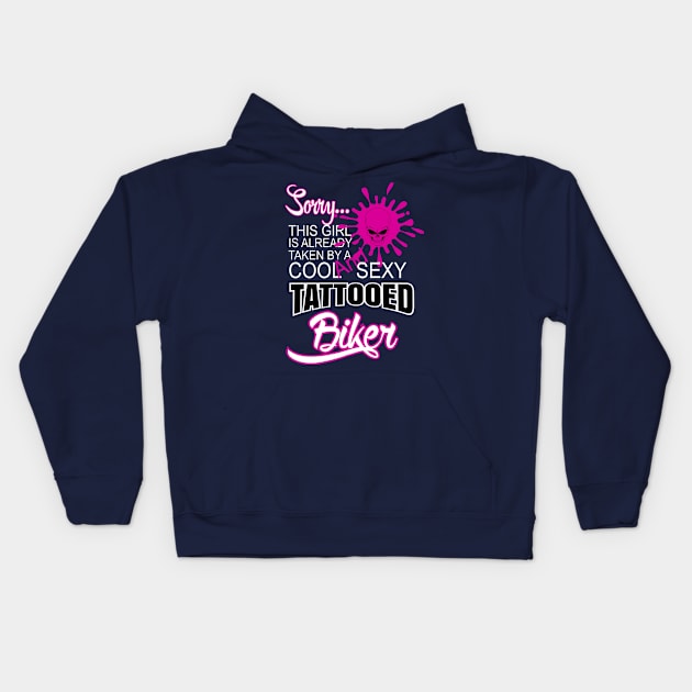 Tattooed Biker Kids Hoodie by veerkun